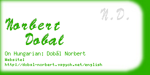 norbert dobal business card